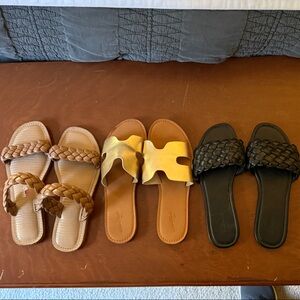 Universal Standard Women's Sandals, Old Navy - Brown, Gold, Black